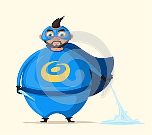 Iceman. Incredible superhero. Cartoon vector illustration.