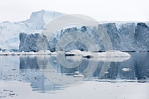 Ices and icebergs of polar regions of Earth.