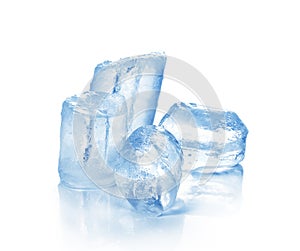 The ices on white background