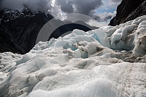 Icescape on a glacier in New Zealand