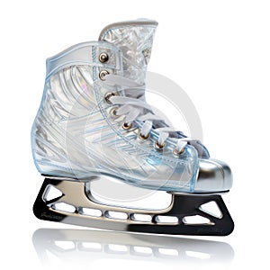 Iceskates isolated on white created with Generative AI. Winter sport with skating shoes.