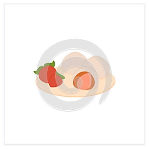 Ichigo daifuku flat icon photo