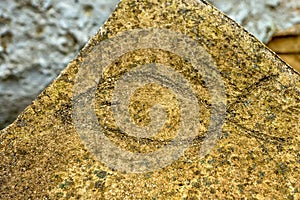 Ichthus christian symbol in stone