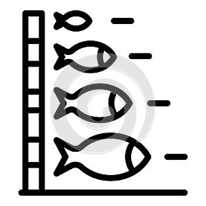 Ichthyology measurement icon, outline style