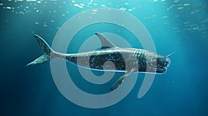 , ichthyosaur, shonisaurus, shastasaurus, basilosaurus in ancient ocean. generative ai photo