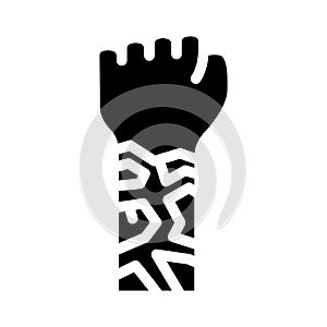 ichthyosis skin disease glyph icon vector illustration