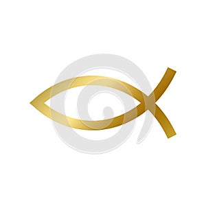Ichthys fish sign isolated christian god religion