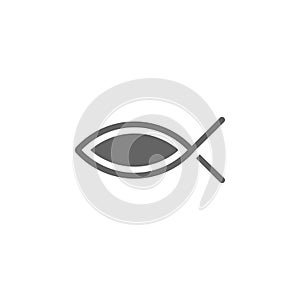 Ichthys icon. Element of World religiosity icon. Premium quality graphic design icon. Signs and symbols collection icon