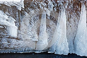 Icicle Pattern at Base of Waterfall