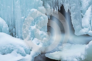 Icicles Comstock Creek Waterfall