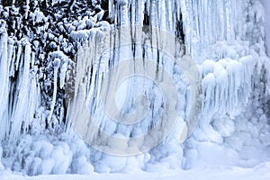 Icicles Formation Closeup