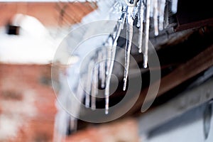 icicles hang from the roof