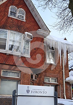 icicles hanging from the eaves