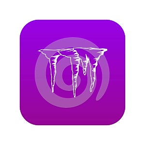 Icicles icon digital purple