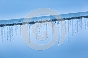 Icicles on power lines