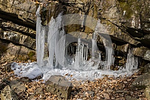 Icicles in Roaring Run Gorge