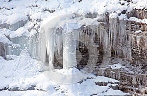 Icicles on rock at Low Tatras, Slovakia