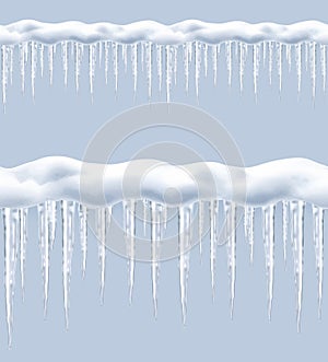 Icicles, seamless vector