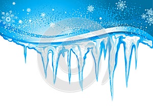 Icicles and snowflakes