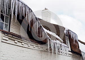 Icicles on a Thatched Roof