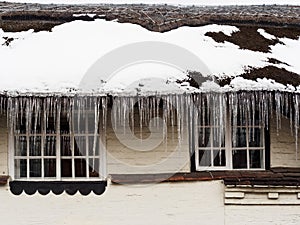 Icicles on a Thatched Roof