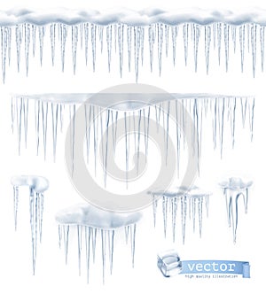 Icicles vector illustration