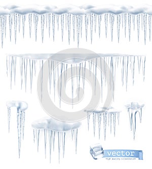 Icicles vector illustration photo