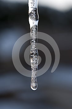 Icicles in winter, France, Savoie, Areches