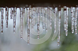 Icicles of Winter - Weather Background - Nature and Her Cold Hand