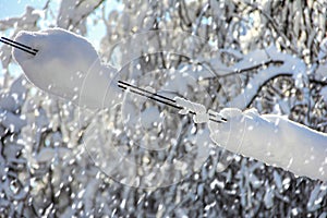 Icing of electrical wires.The deterioration of weather conditions
