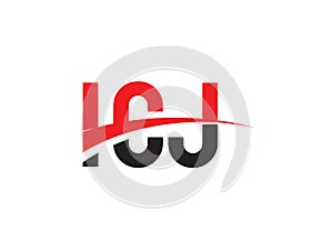 ICJ Letter Initial Logo Design Vector Illustration photo
