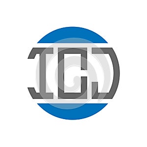 ICJ letter logo design on white background. ICJ creative initials circle logo concept. ICJ letter design photo