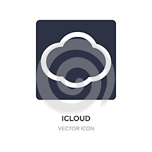 icloud icon on white background. Simple element illustration from UI concept photo