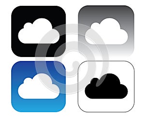 ICloud icons collection, icloud vector set photo