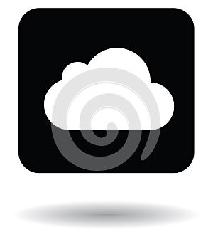 ICloud vector icon, button illustration photo