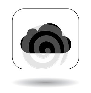ICloud vector icon, button illustration