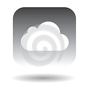 ICloud vector icon, button illustration photo