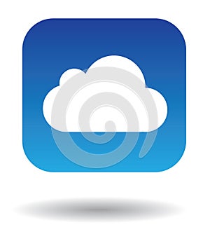 ICloud vector icon, button illustration photo