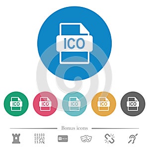 ICO file format flat round icons