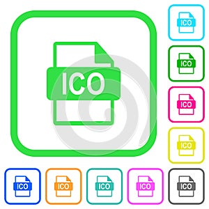 ICO file format vivid colored flat icons icons