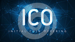 ICO initial coin offering banner.