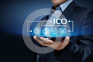 ICO Initial Coin Offering Business Internet Technology Concept