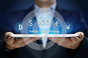 ICO Initial Coin Offering Business Internet Technology Concept