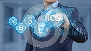 ICO Initial Coin Offering Business Internet Technology Concept