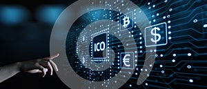 ICO Initial Coin Offering Business Internet Technology Concept