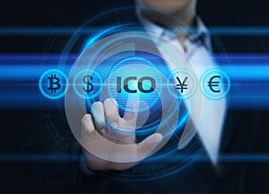 ICO Initial Coin Offering Business Internet Technology Concept