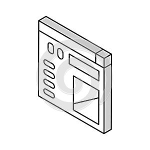 ico market isometric icon vector illustration