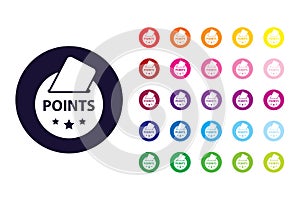 Redeem points sign icon. Redeem points color symbol. photo
