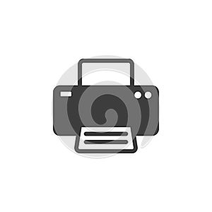 Printer icon on white background photo