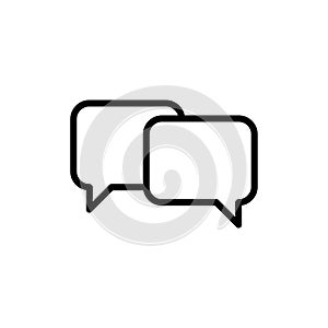 Chat line icon. Vector illustration